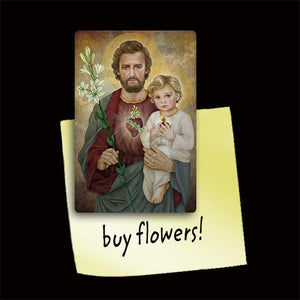 St. Joseph Chaste Heart and Baby Jesus Magnet