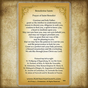 Benedictine Saints Holy Card