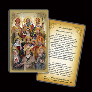 Benedictine Saints Holy Card