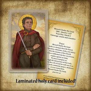 Bl. Charles the Good Pendant & Holy Card Gift Set