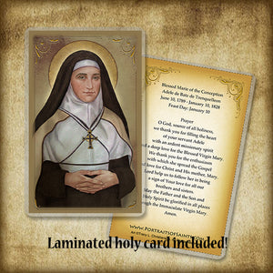 Bl. Marie of the Conception / Adele de Batz de Trenquelleon Pendant & Holy Card Gift Set