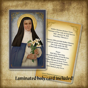 Venerable Mother Mariana de Jesus Torres Plaque & Holy Card Gift Set