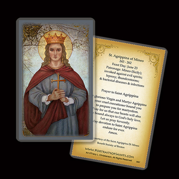 St. Agrippina of Mineo Holy Card