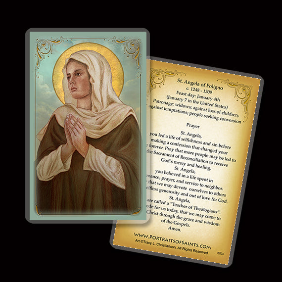 St. Angela of Foligno Holy Card