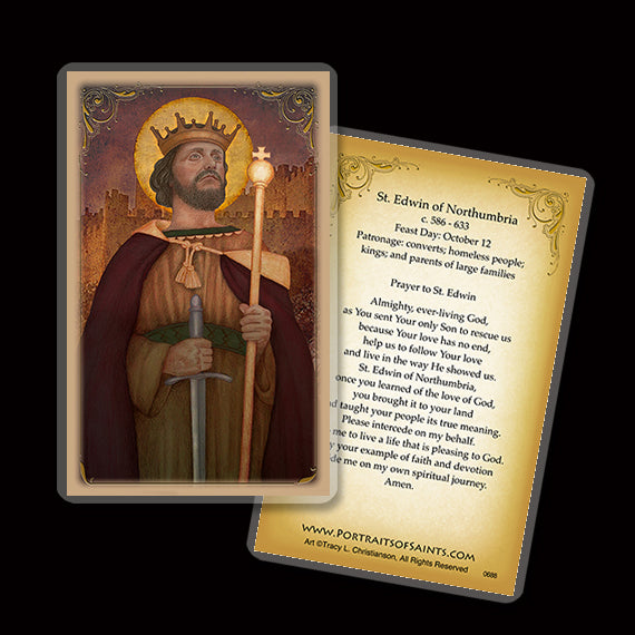 St. Edwin of Northumbria Holy Card
