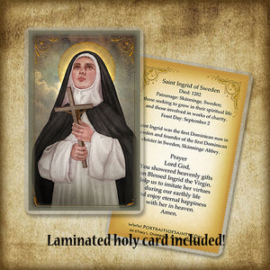 St. Ingrid of Sweden Plaque & Holy Card Gift Set