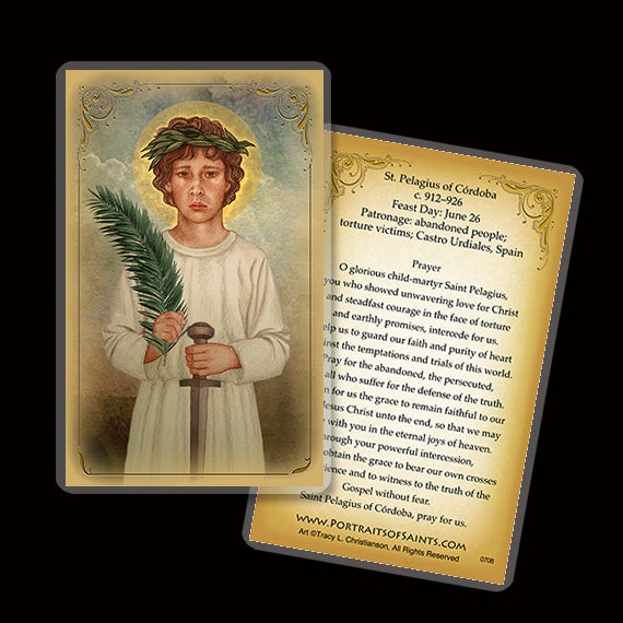 St. Pelagius of Córdoba Holy Card