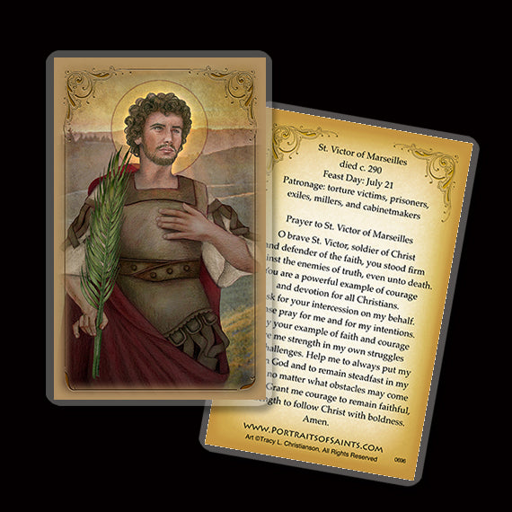 St. Victor of Marseilles Holy Card