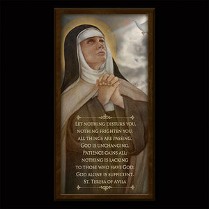 St. Teresa of Avila Inspirational Plaque (B)