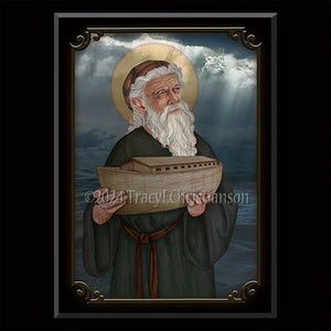 St. Noah the Righteous Plaque & Holy Card Gift Set