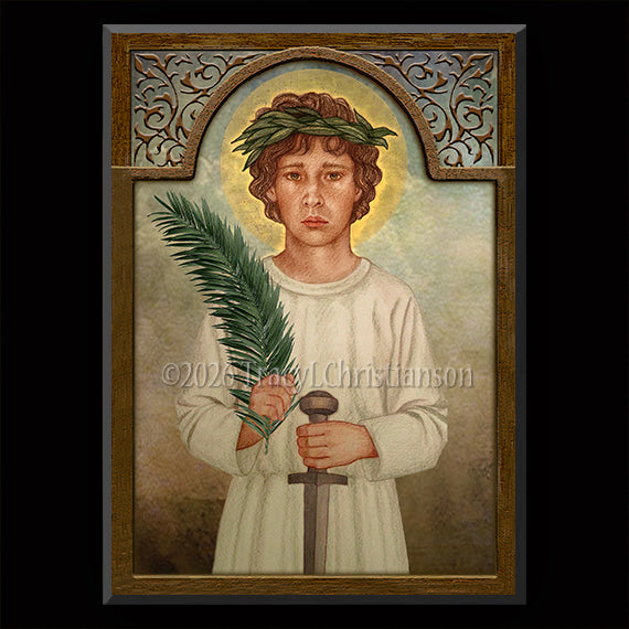 St. Pelagius of Córdoba Plaque & Holy Card Gift Set