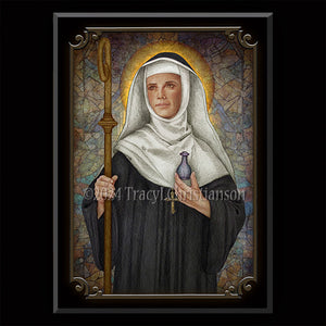 St. Walburga Plaque & Holy Card Gift Set