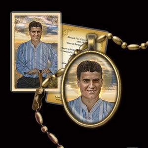 Bl. Pier Giorgio Frassatti (B) Pendant & Holy Card Gift Set