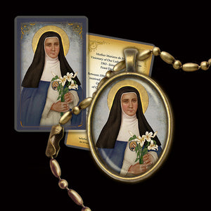 Venerable Mother Mariana de Jesus Torres Pendant & Holy Card Gift Set