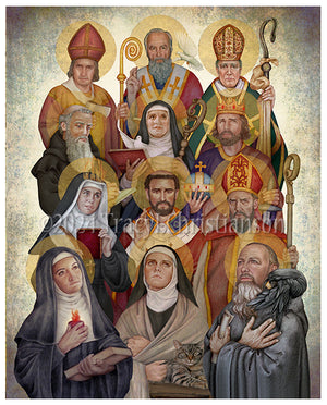 Benedictine Saints Print