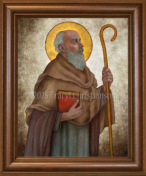 St. Adrian of Canterbury Framed Art