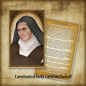 St. Elizabeth of the Trinity Plaque & Holy Card Gift Set