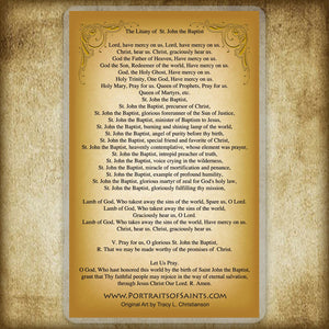 St. John the Baptist Holy Card