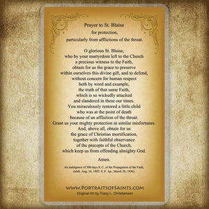 St. Blaise (Blase) Holy Card