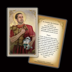 St. Cornelius the Centurion Holy Card