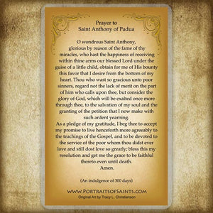 St. Anthony of Padua (B) Holy Card