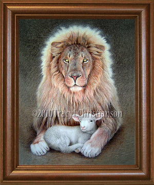 Lion and Lamb Framed