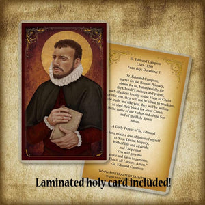 St. Edmund Campion Plaque & Holy Card Gift Set