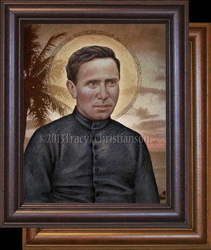 St. Damien of Molokai Framed