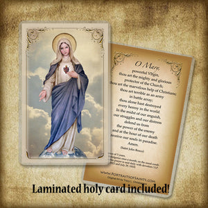 Immaculate Heart (full-length) Plaque & Holy Card Gift Set