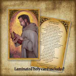 St. Augustine of Hippo Plaque & Holy Card Gift Set