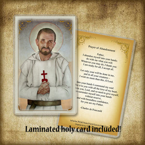 St. Charles de Foucauld Plaque & Holy Card Gift Set