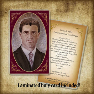 Bl. Pier Giorgio Frassati Plaque & Holy Card Gift Set