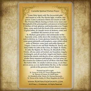 Carmelite Nuns Holy Card