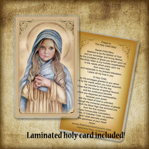 The Child Mary Plaque & Holy Card Gift Set