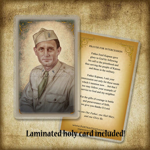 Fr. Emil Kapaun Plaque & Holy Card Gift Set