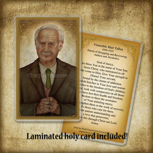 Matt Talbot Plaque & Holy Card Gift Set