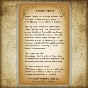 Our Lady of Fatima Holy Card