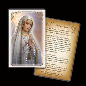 Our Lady of Fatima Holy Card