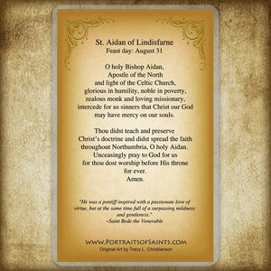 St. Aidan of Lindisfarne Holy Card