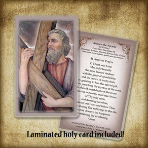 St. Andrew the Apostle Plaque & Holy Card Gift Set