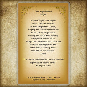 St. Angela Merici Holy Card