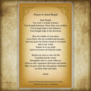 St. Brigid of Ireland Holy Card