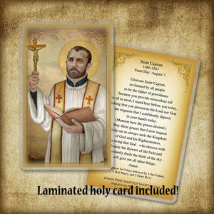 St. Cajetan Plaque & Holy Card Gift Set