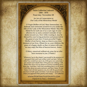 St. Catherine Laboure Holy Card