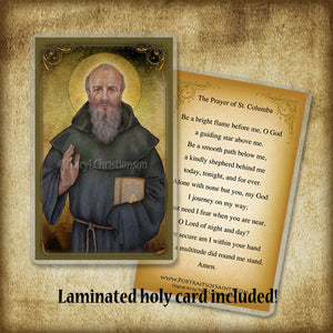 St. Columba Plaque & Holy Card Gift Set