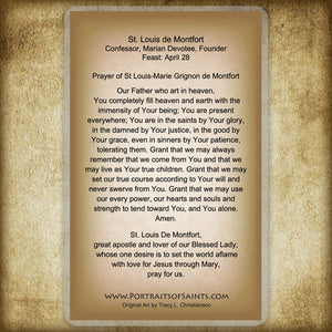 St. Louis de Montfort Holy Card