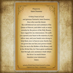 St. Dominic Holy Card