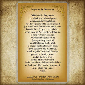 St. Dwynwen Holy Card