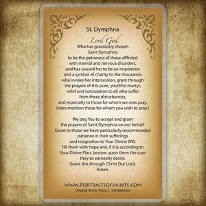 St. Dymphna Holy Card