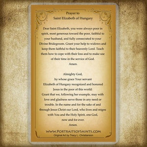 St. Elizabeth of Hungary Holy Card
